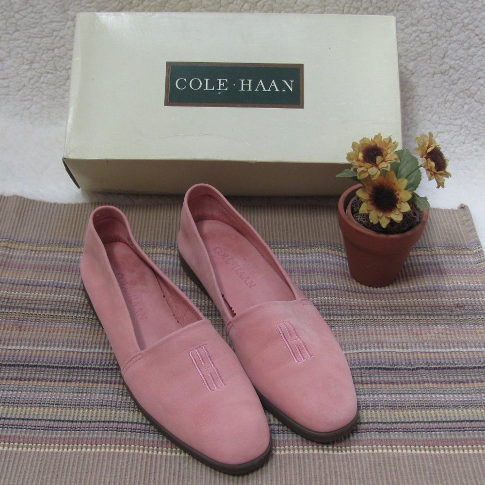 Narrow Cole Haan Brushed Leather flats